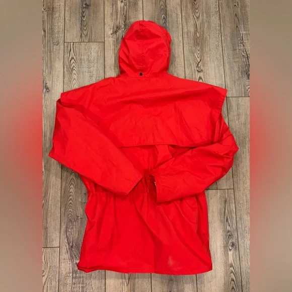 Fox Fire “Aussie Traveler” Red Hooded Rain Jacket – Size Large Outdoor Hiking - Picture 3 of 11